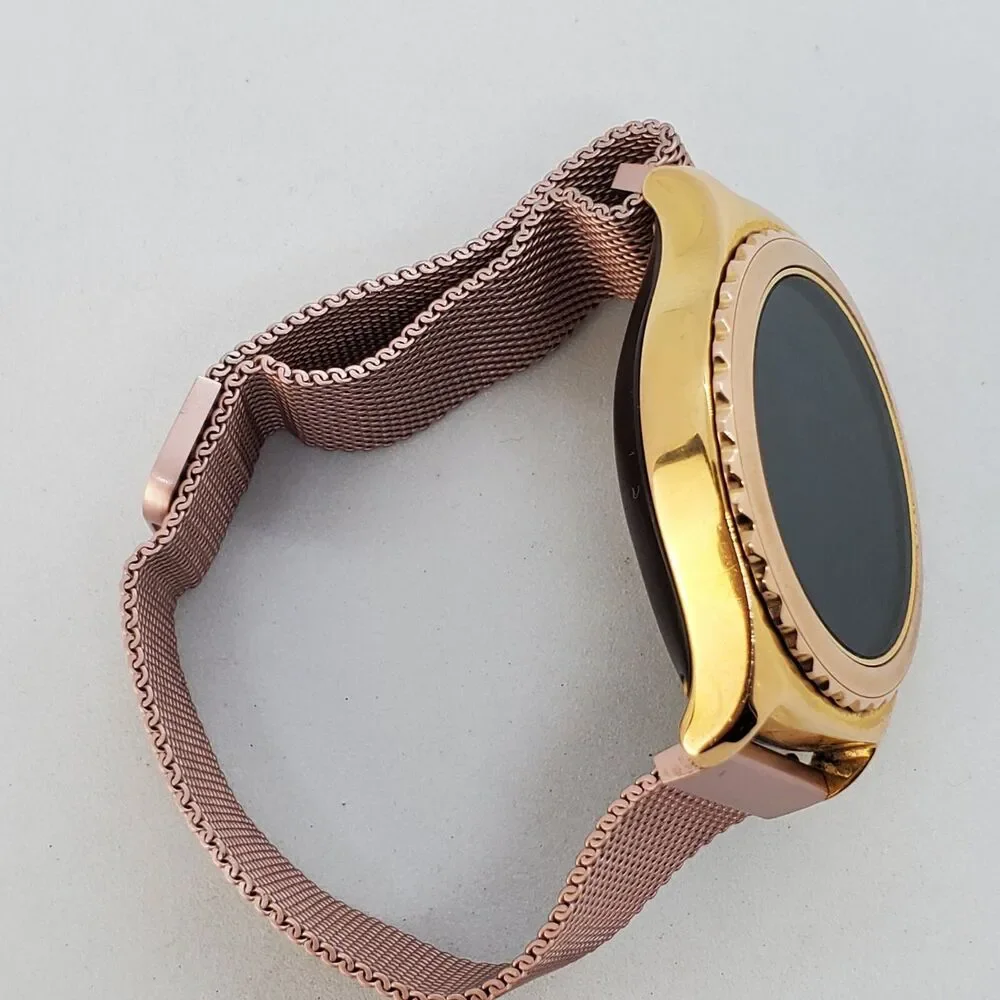 Samsung‎ Galaxy Gear S2 40MM Rose Gold Case Rose Gold Milanese Band Working